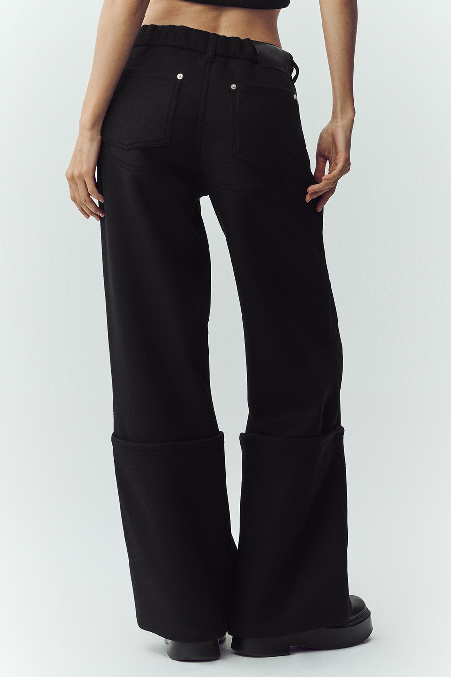 Pantalon Large En Laine Mélangée Nightcap