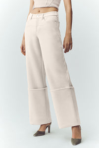 Pantalon Large En Laine Mélangée Nightcap