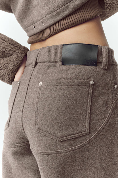 Pantalon Large En Laine Mélangée Nightcap