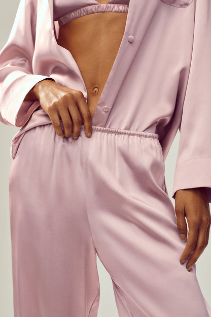 Pantalon En Soie Luminous (long)