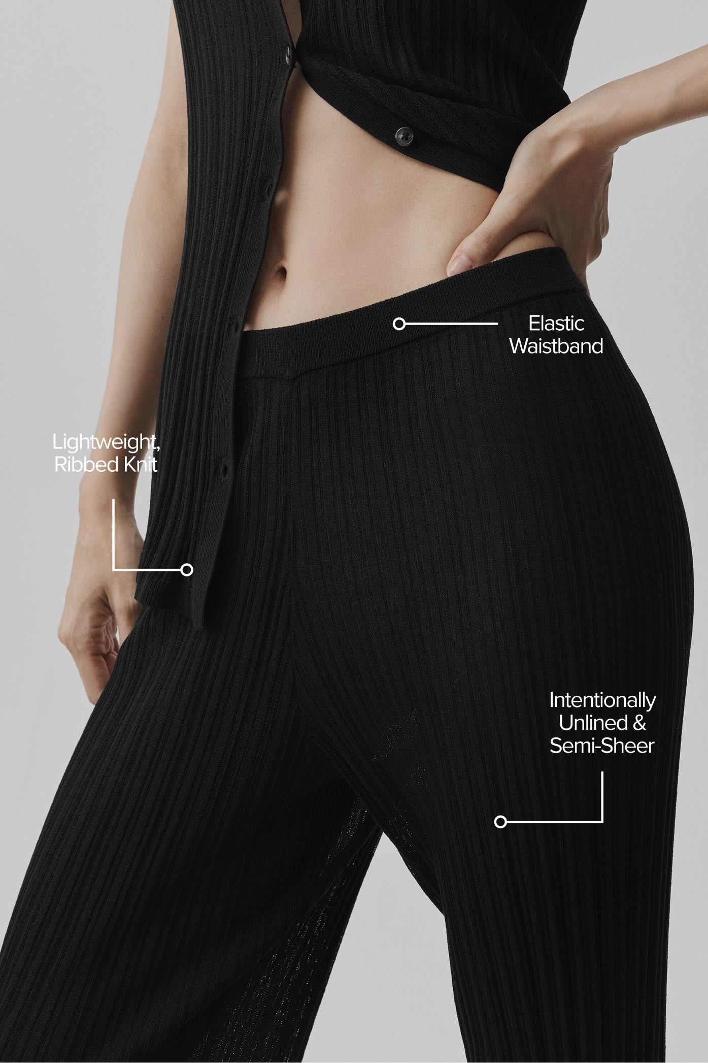 Pantalon Taille Haute Coupe Droite Sunlit Sweater