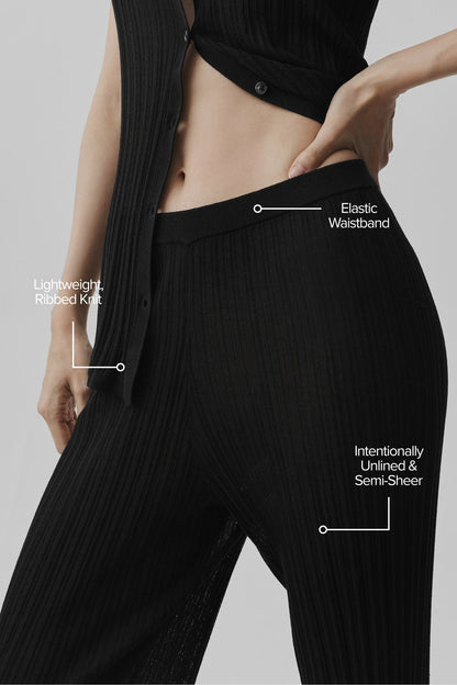 Pantalon Taille Haute Coupe Droite Sunlit Sweater