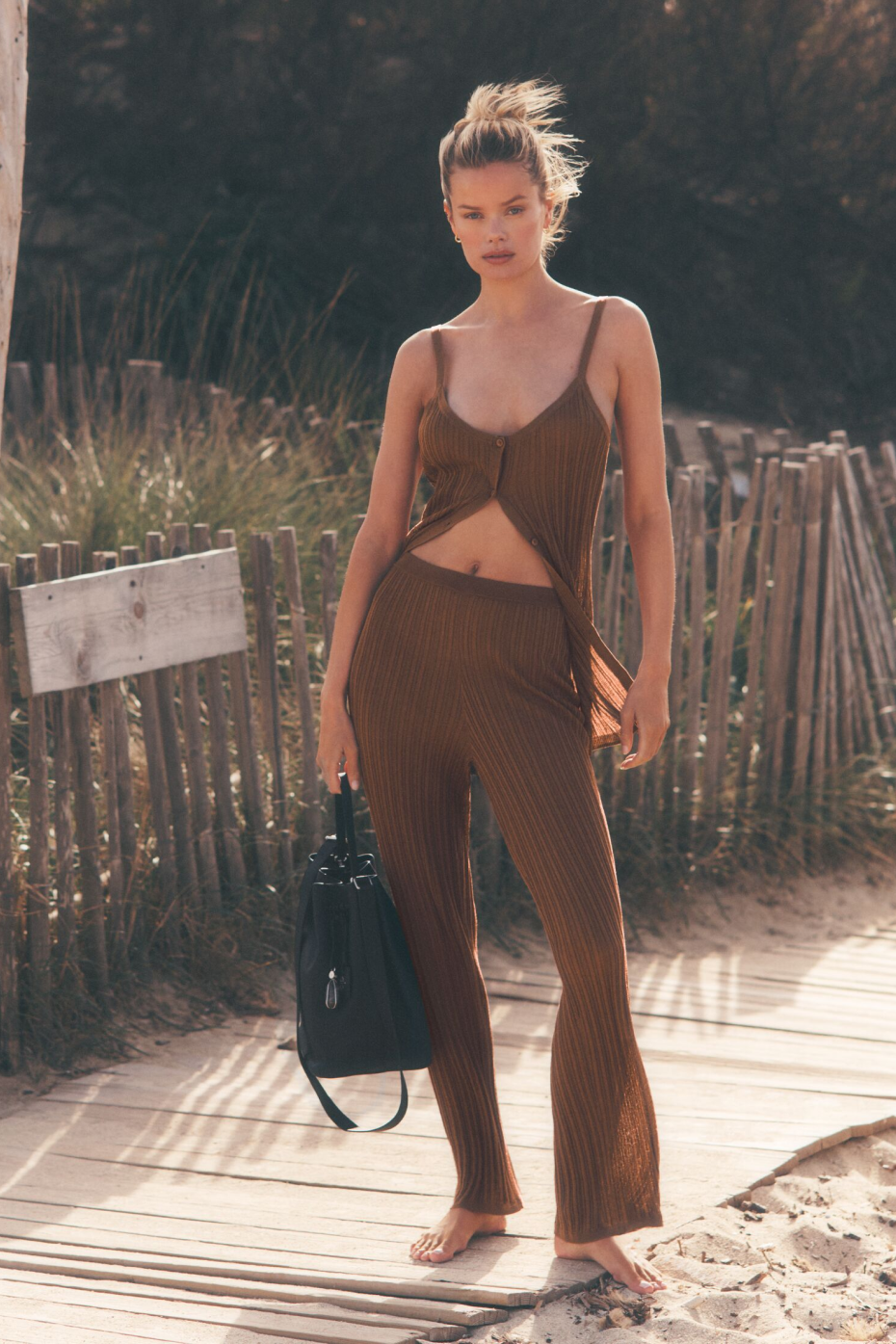 Pantalon Taille Haute Coupe Droite Sunlit Sweater