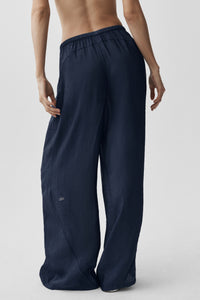 Pantalon Taille Haute Coupe Droite Semi-Transparent Golden Hour