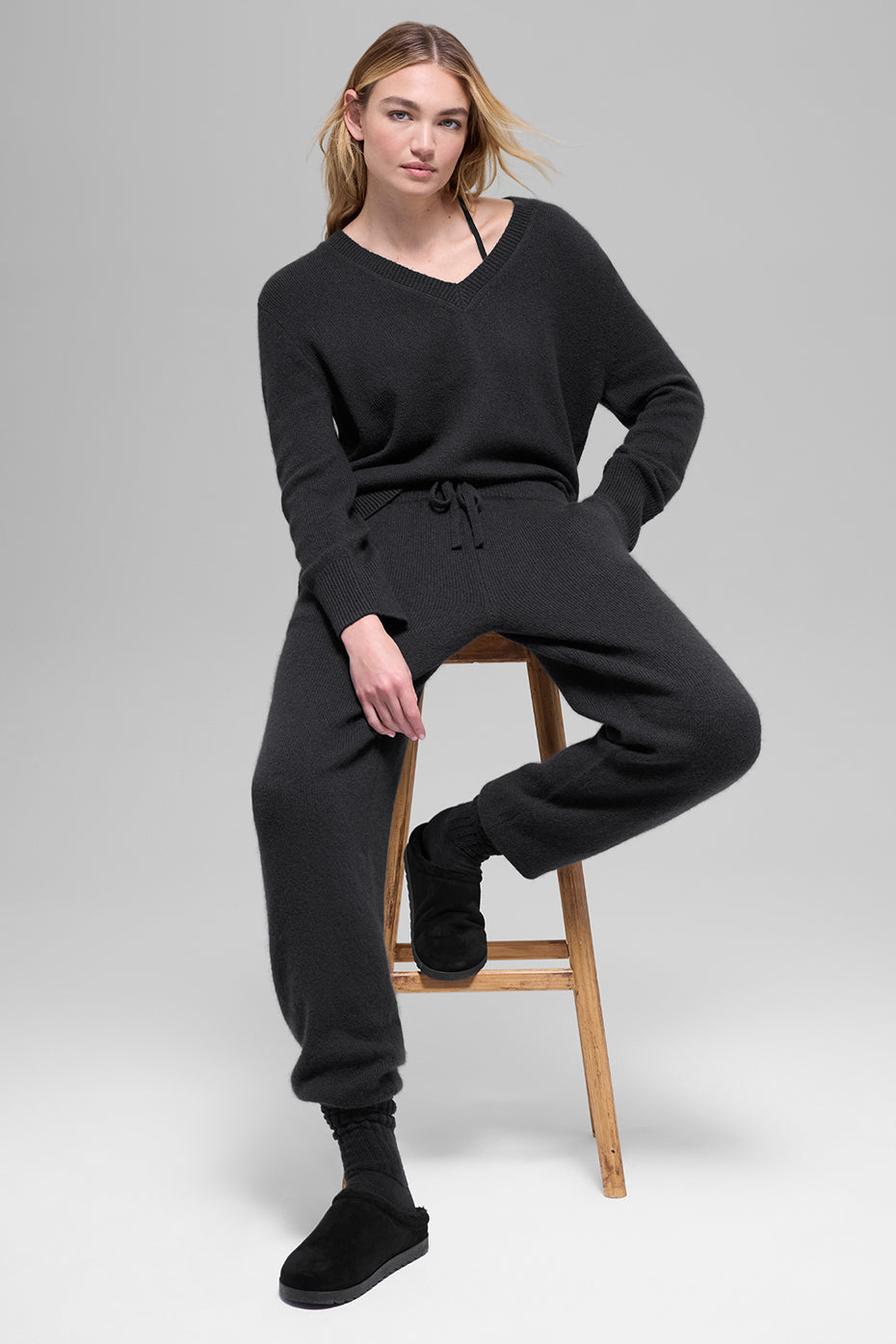 Jogging Taille Haute En Laine Et Cachemire New Class