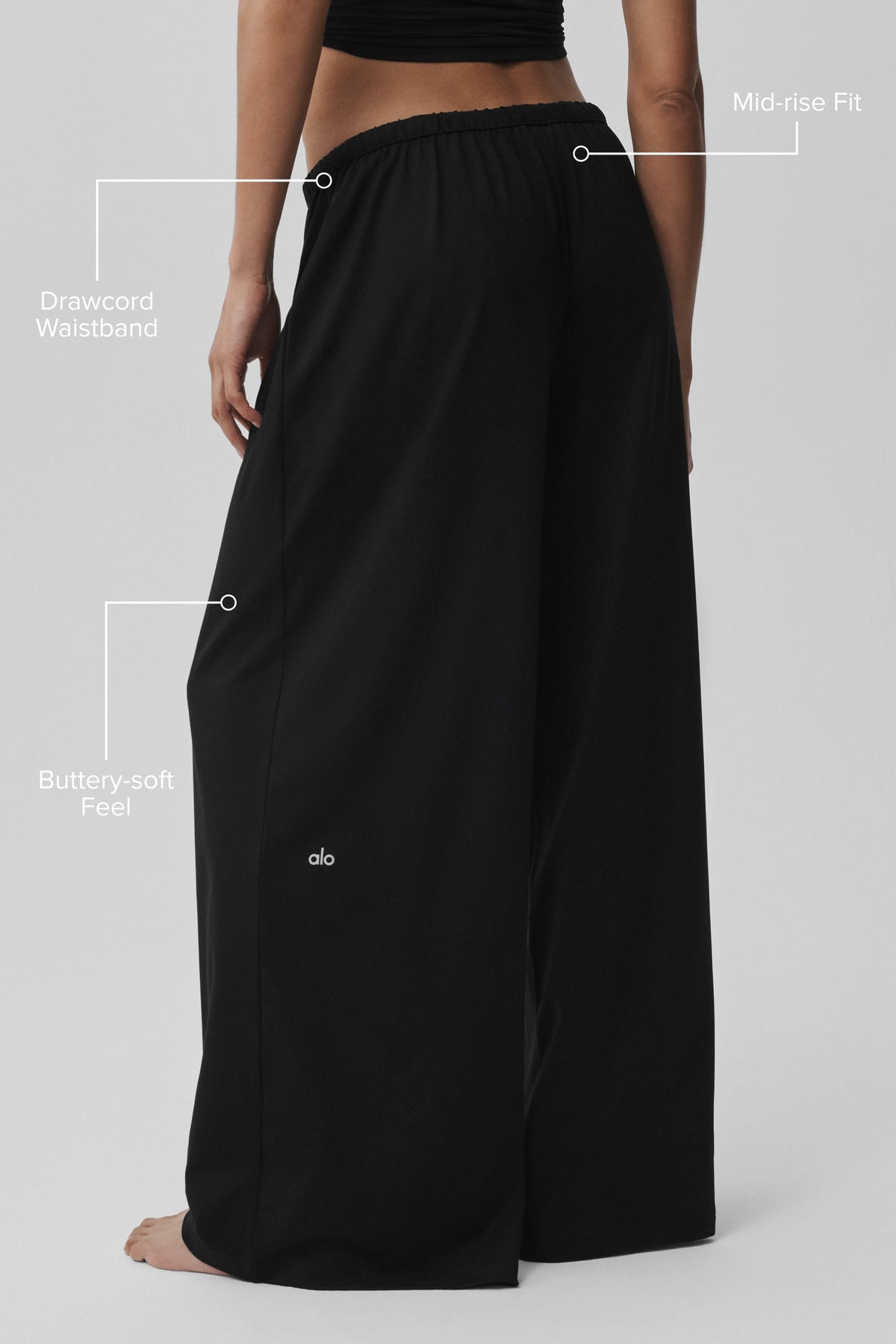 Pantalon De Survêtement Large Taille Mi-Haute Alosoft Finesse