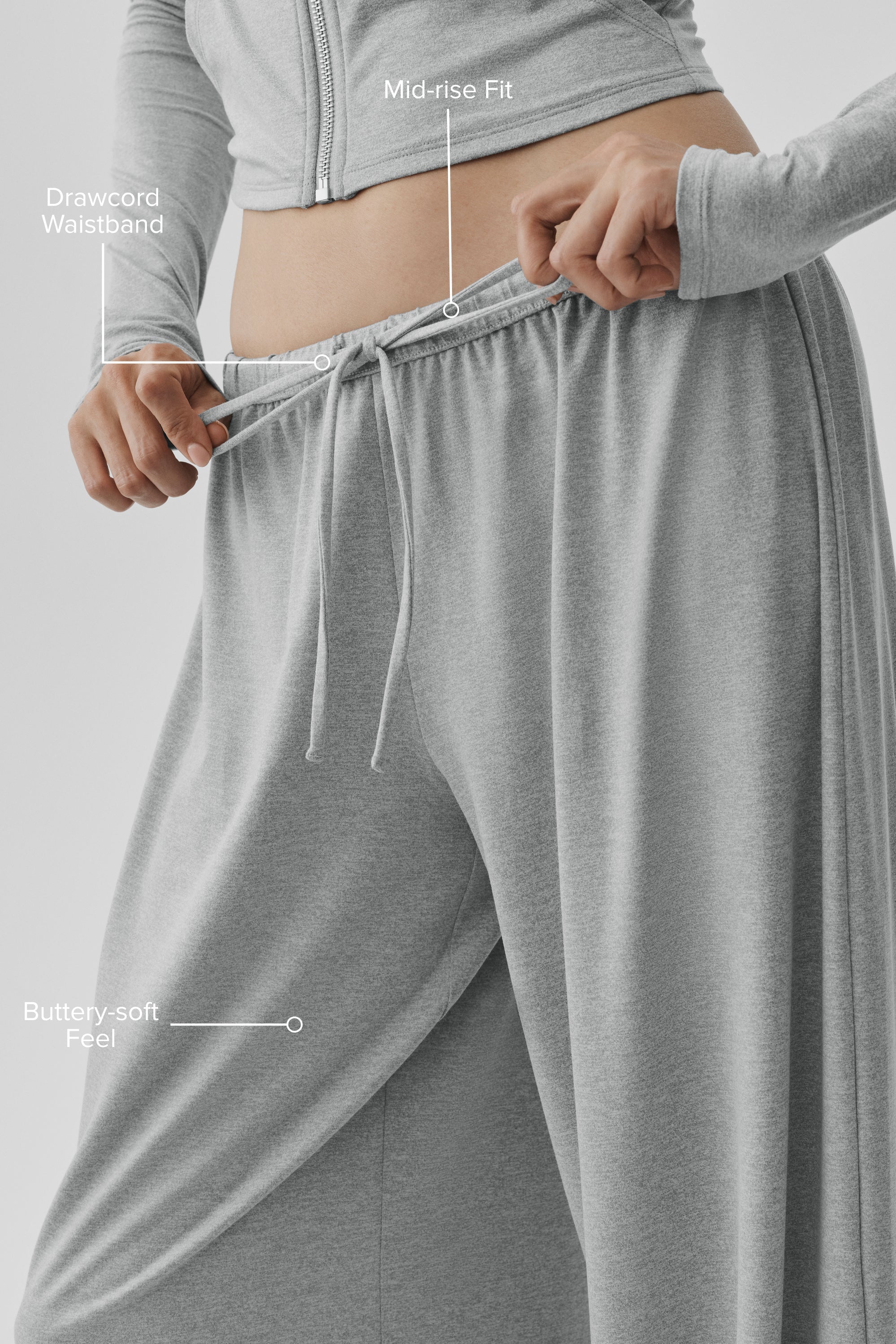 Pantalon De Survêtement Large Taille Mi-Haute Alosoft Finesse