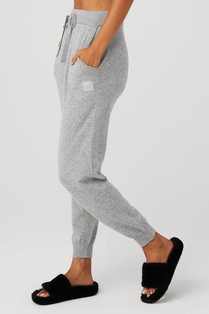 Pantalon Taille Haute En Cachemire Jet Set