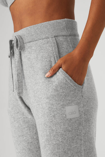 Pantalon Taille Haute En Cachemire Jet Set
