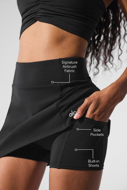 Jupe De Tennis Taille Haute Airbrush Good Form - Blanc