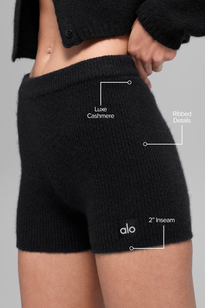 Short En Laine Et Cachemire Côtelé Noble