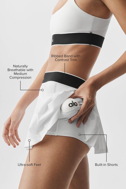 Jupe De Tennis Taille Basse Amp It Up - Noir