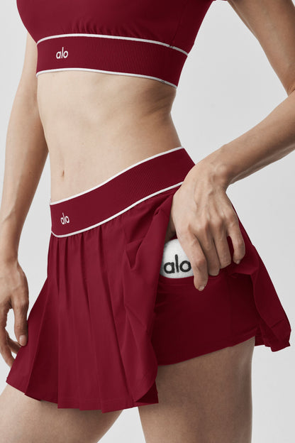 Jupe De Tennis Taille Basse Amp It Up - Noir