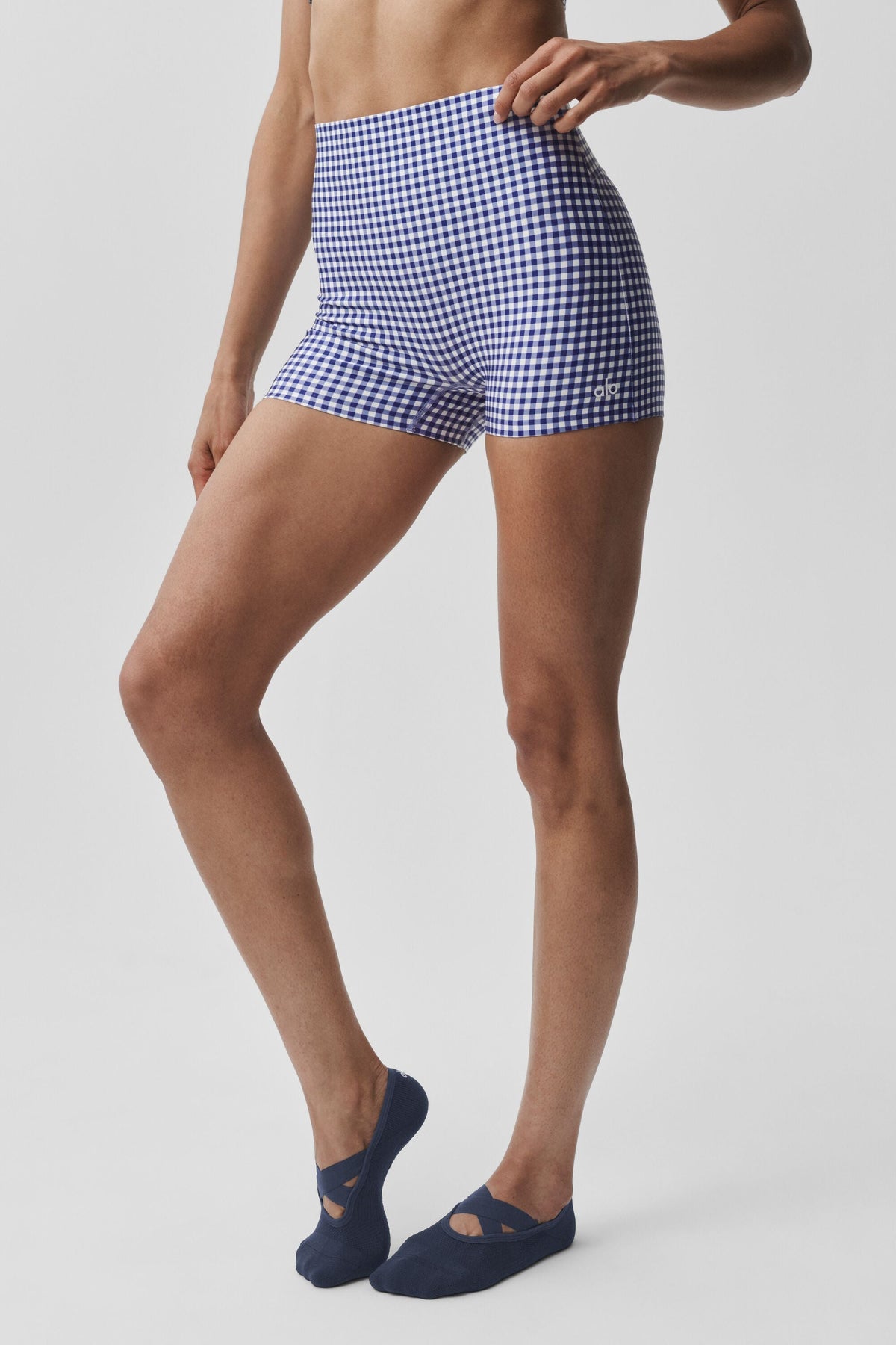 Short Taille Haute Motif Vichy Airlift 7,6 cm Sleek