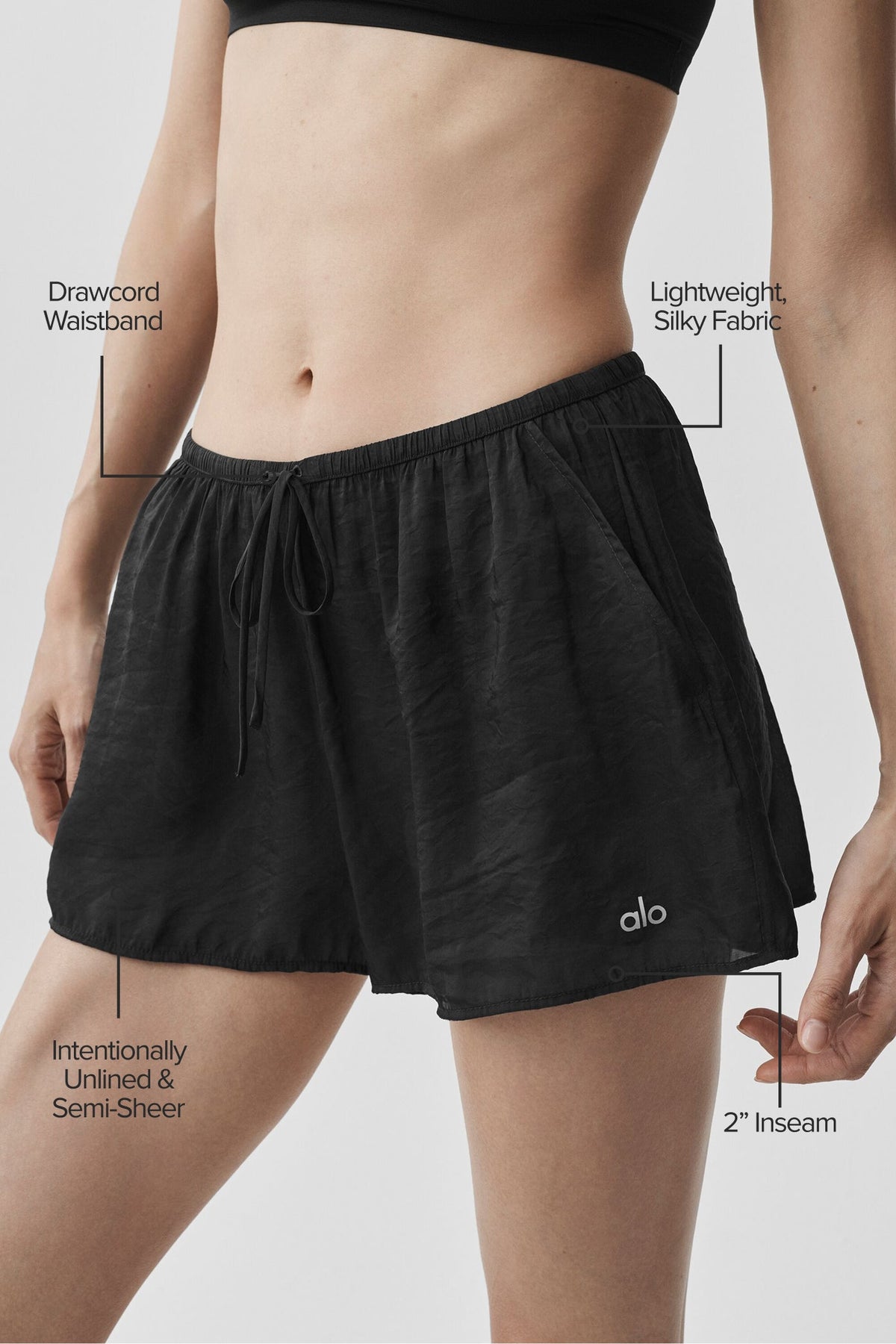 Short Taille Mi-Haute Semi-Transparent Golden Hour
