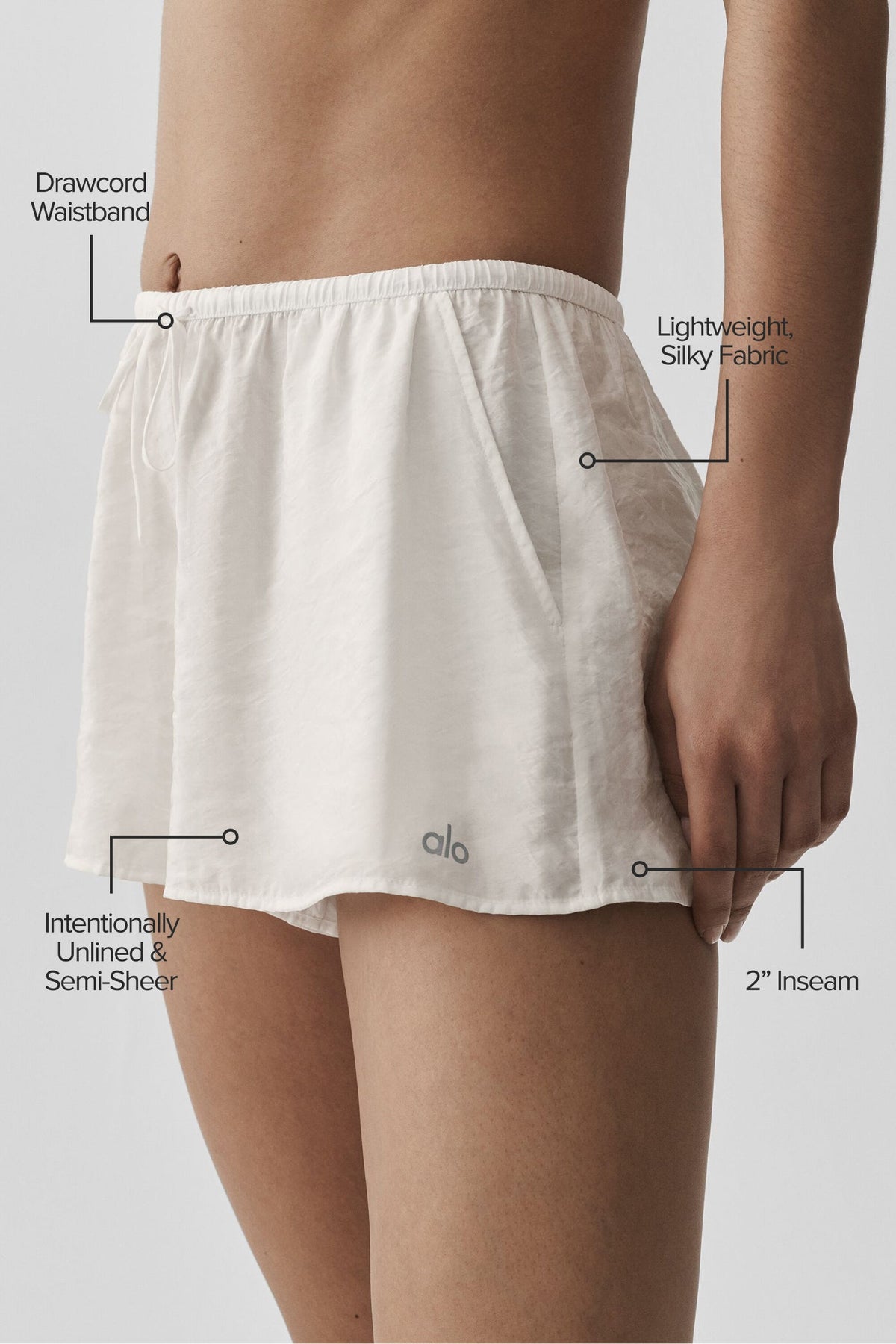 Short Taille Mi-Haute Semi-Transparent Golden Hour