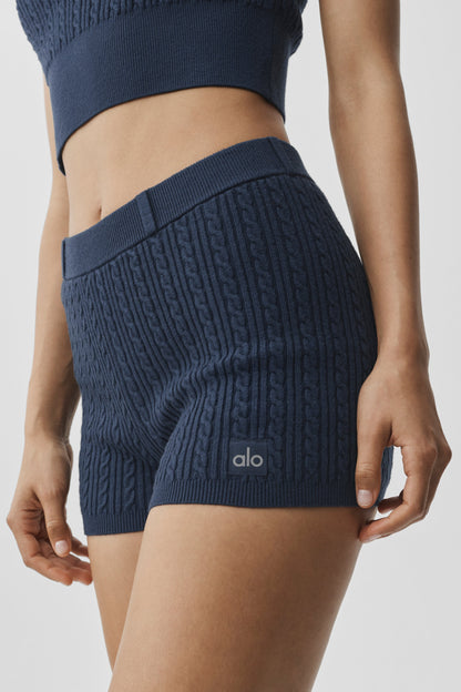 Short Taille Haute Mini Cable Sweater