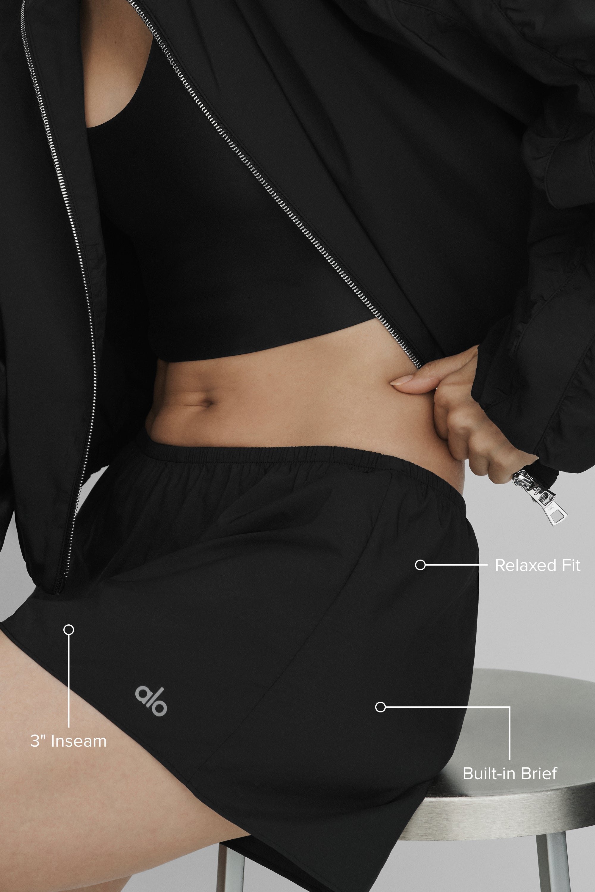 High-Waist Prismatic Short