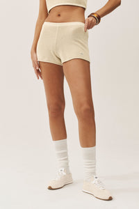 Short Taille Mi-Haute En Soie Et Cachemire Heatwave