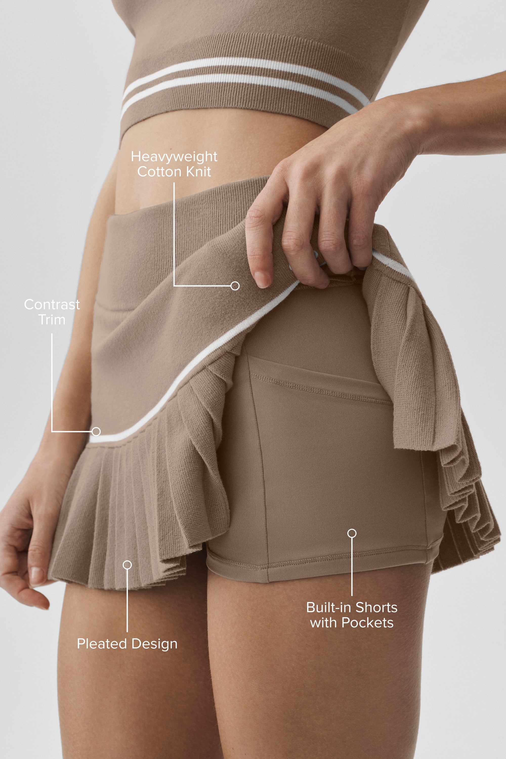 Scholar Knit High-Waist My Serve Tennis Skirt