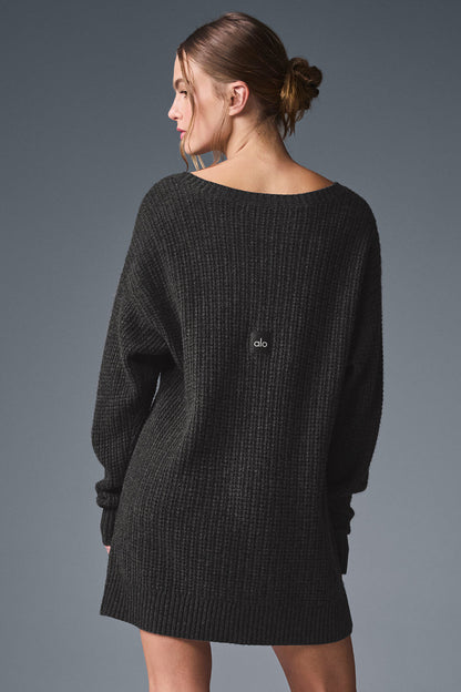 Cashmere Plush Waffle Dress