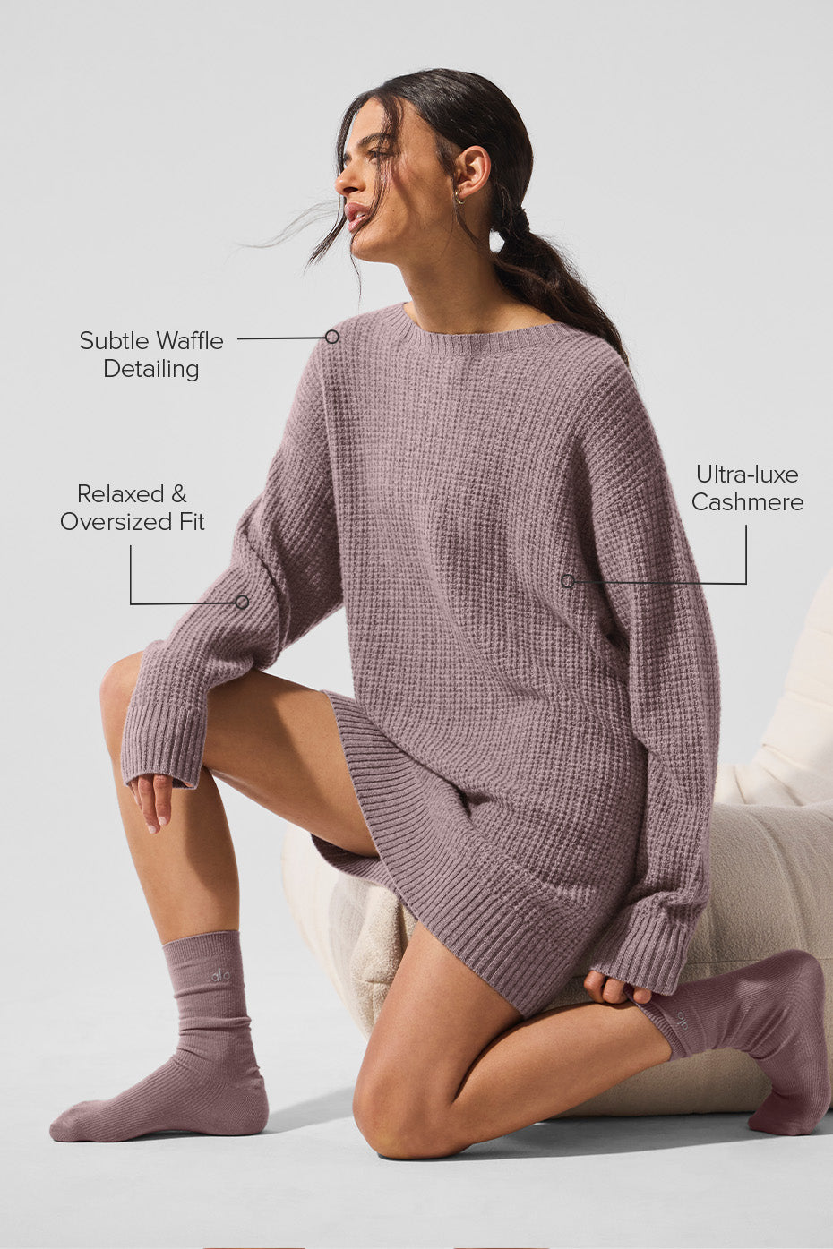 Robe En Cachemire Plush Waffle