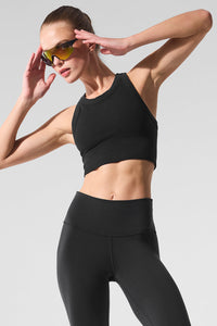 Brassière À Encolure Haute Sans Coutures Delight - Noir