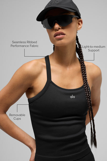 Débardeur Brassière Côtelé Long Sans Coutures Favorite