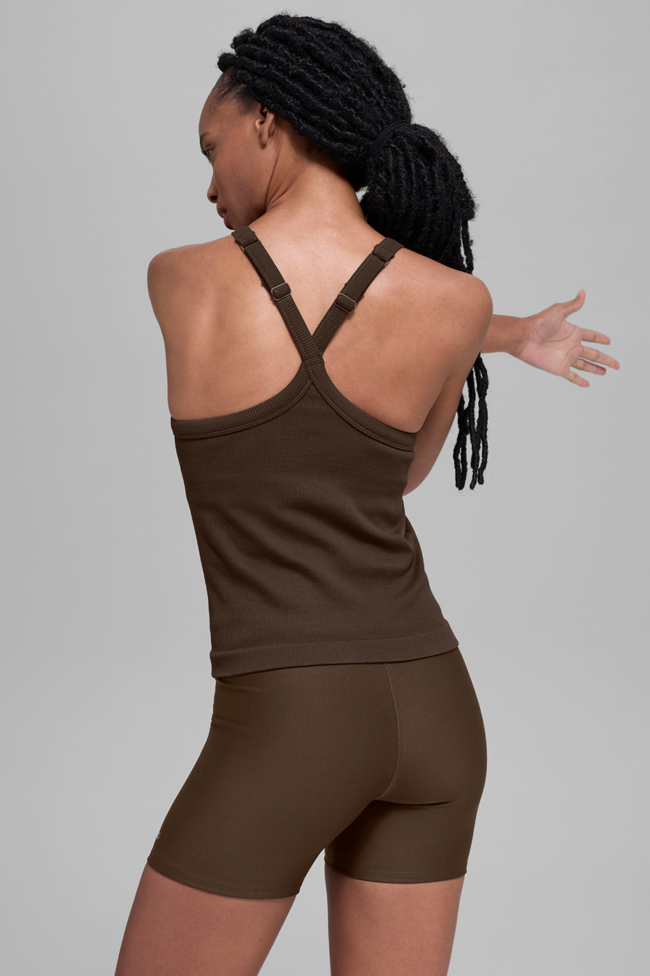 Débardeur Brassière Côtelé Long Sans Coutures Favorite