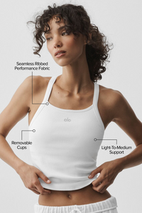 Débardeur Brassière Côtelé Long Sans Coutures Favorite