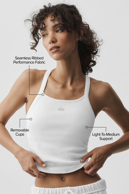 Débardeur Brassière Côtelé Long Sans Coutures Favorite