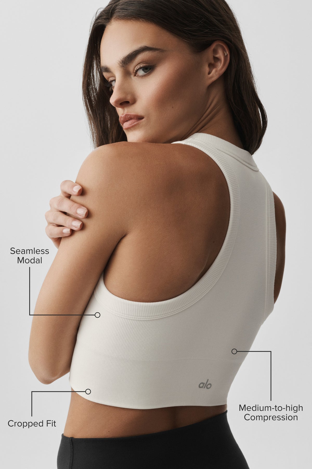 Brassière Côtelée À Encolure Haute Sans Coutures Modal Delight
