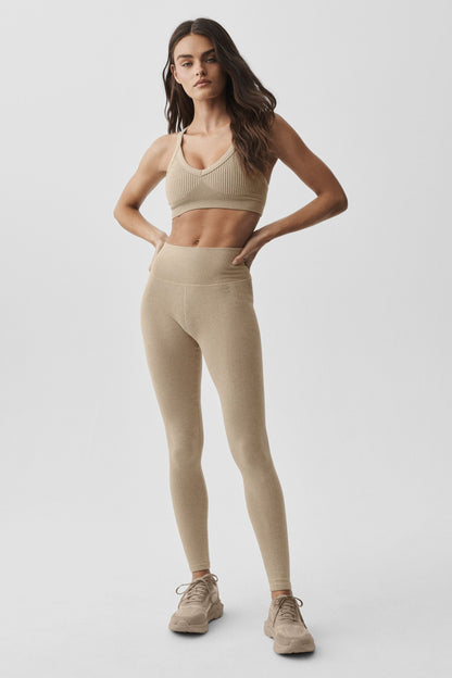 Brassière Côtelée Sans Coutures Two Tone