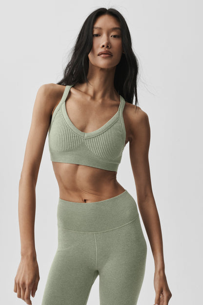 Seamless Two Tone Rib Bra