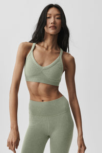 Seamless Two Tone Rib Bra