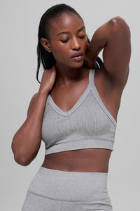 Seamless Two Tone Rib Bra
