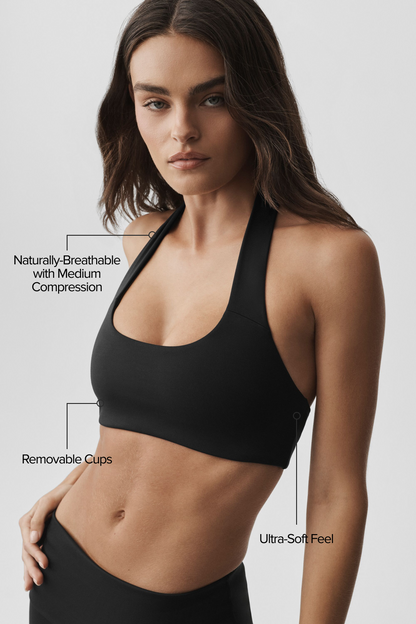 ALO Softsculpt Feel The Heat Halter Bra