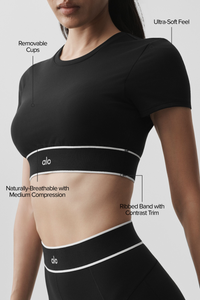 ALO Softsculpt Amp It Up Short Sleeve Bra