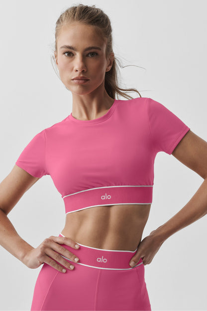 Brassière Manches Courtes ALO Softsculpt Amp It Up