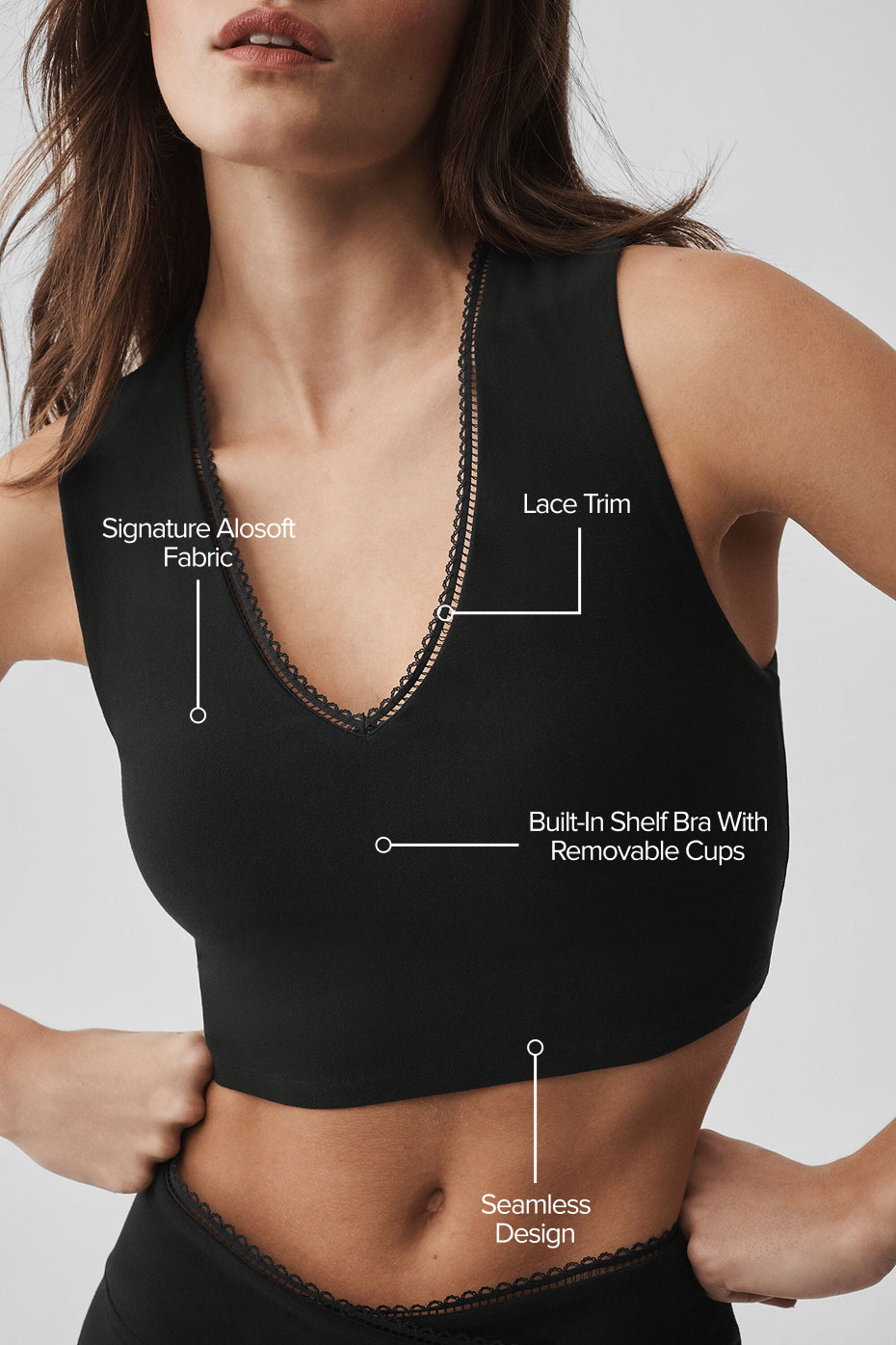 Débardeur Brassière Col V Alosoft Affection