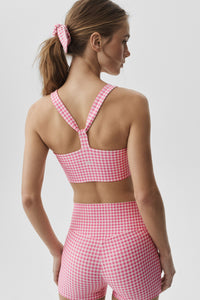 Airlift Gingham Sleek Bra Tank
