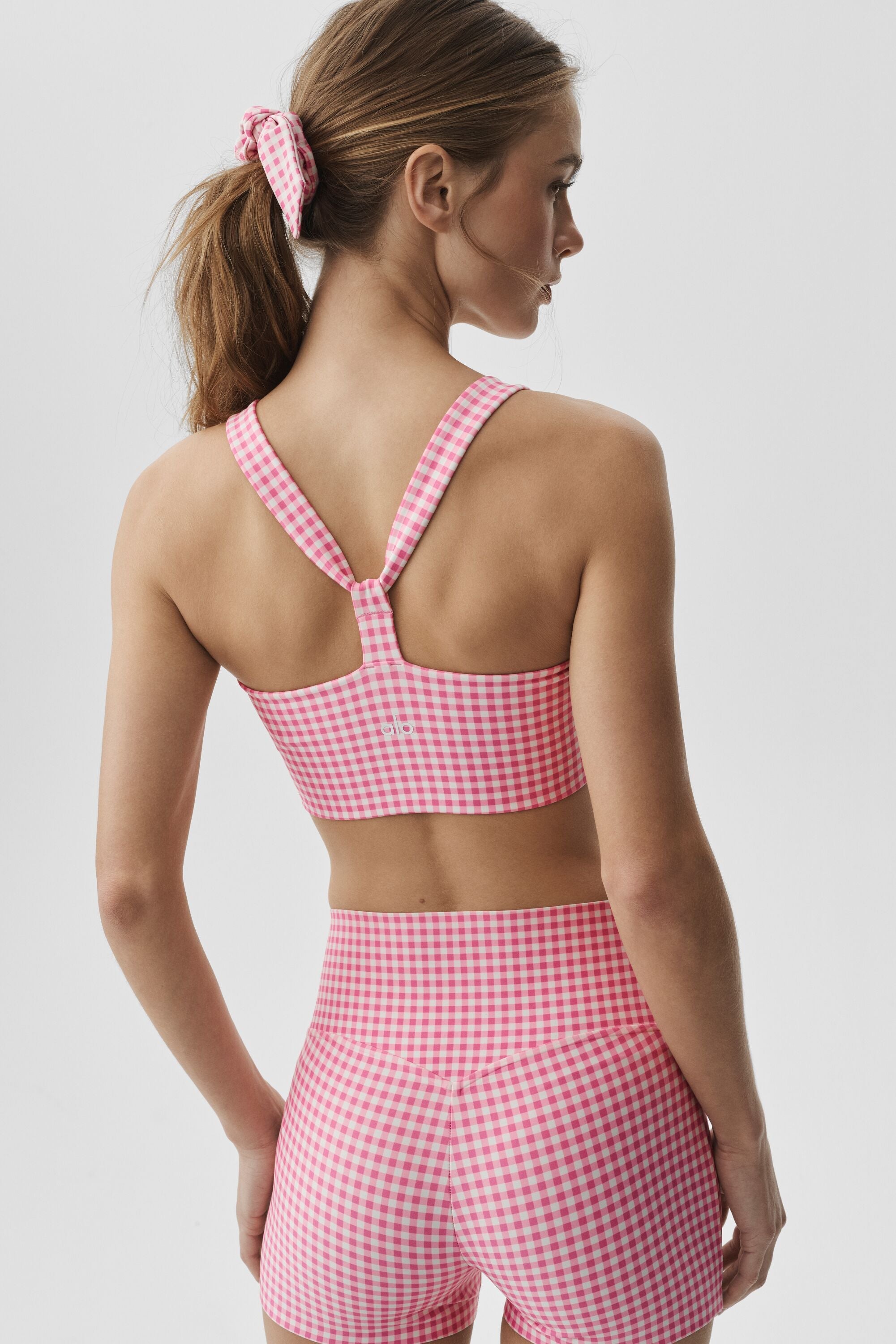Airlift Gingham Sleek Bra Tank