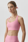 Airlift Gingham Sleek Bra Tank